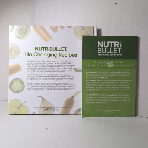 Lot of 2 Nutribullet Books Life Changing Recipes User Guide & Recipe Book - Picture 2 of 12